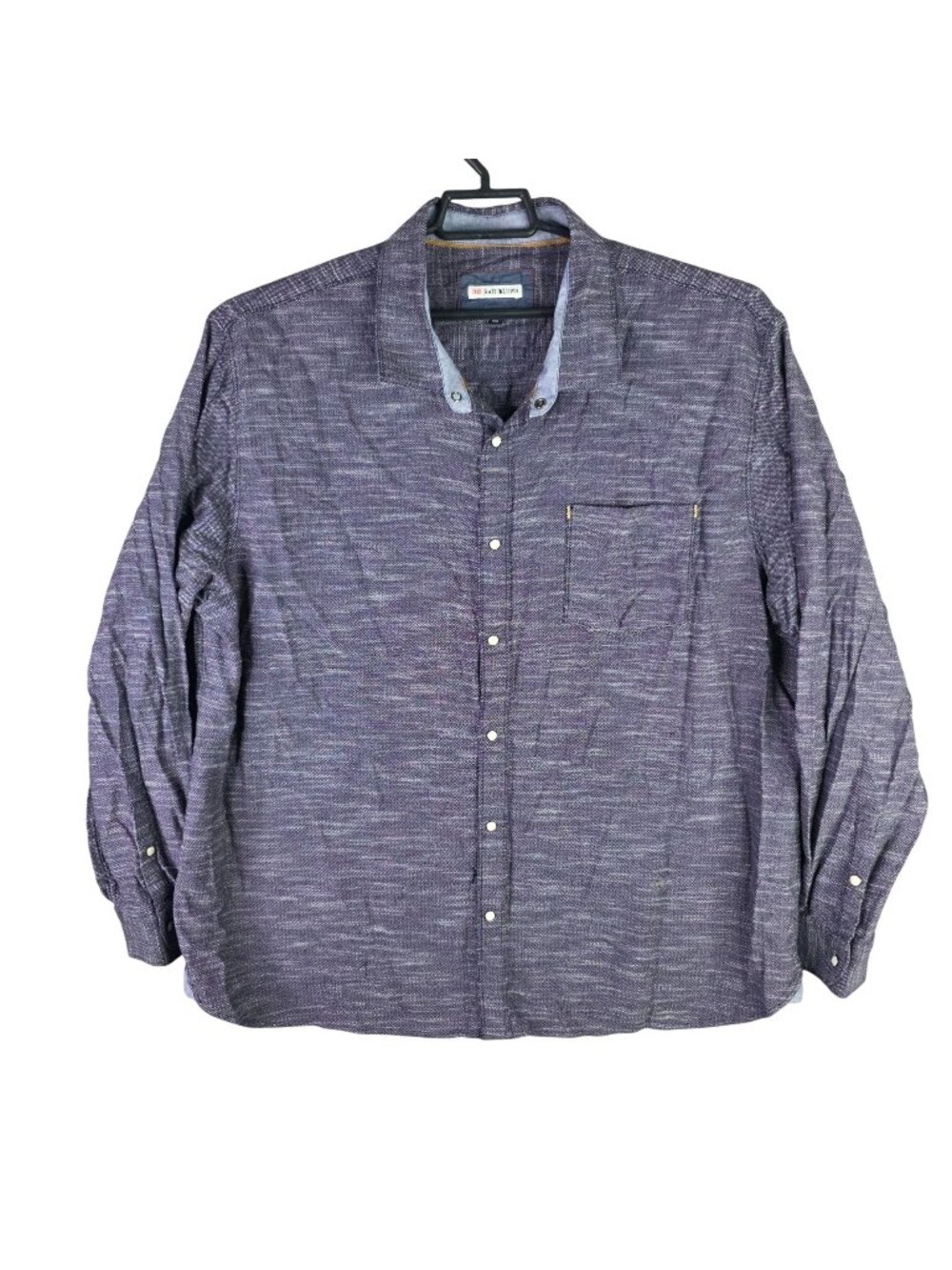 Mens 32 Bar Blues Purple Long Sleeve Button Up Shirt 100% Cotton Size XXXL